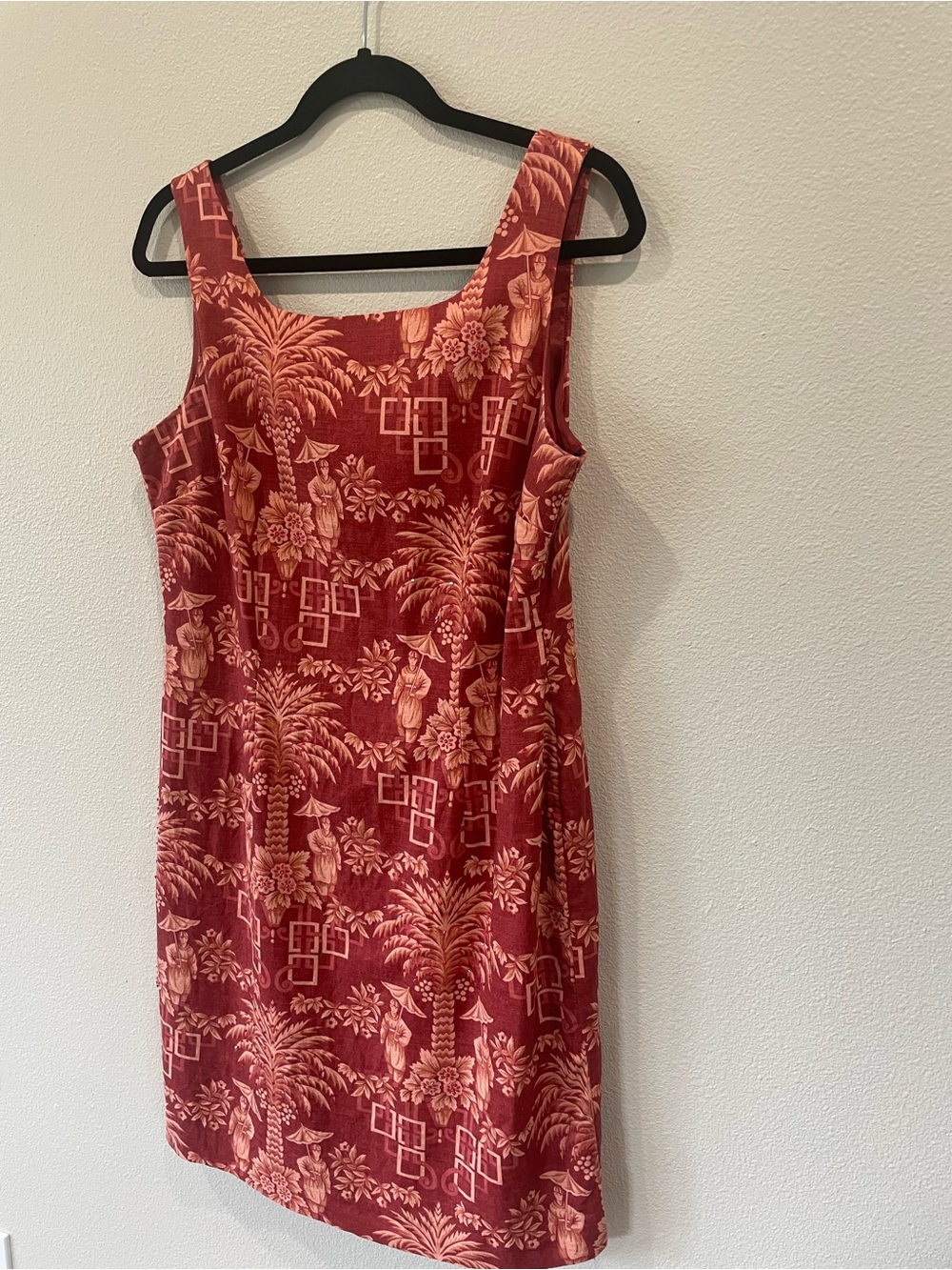 Virgo Vintage Lined Print Dress - Picture 10 of 13